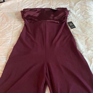 Express burgundy jumpsuit